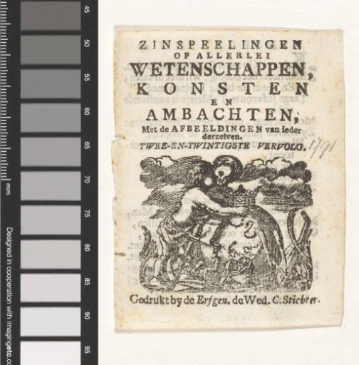 Two putti placing a crown on a globe