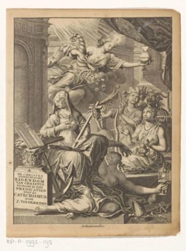 Allegory with female personifications of, among others, truth and possibly virtues and vices