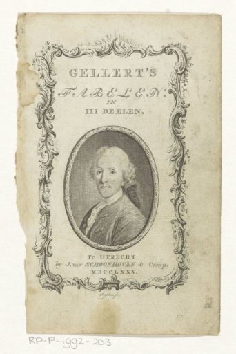 Portrait of Christian Furchtegott Gellert