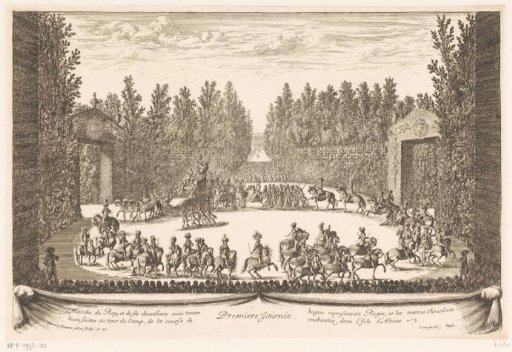 Parade of King Louis XIV and Courtiers on Horseback during the Celebrations at Versailles