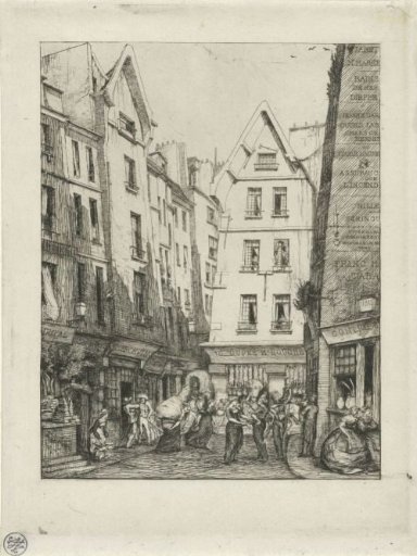 Rue Pirouette near the Halle aux Poissons in Paris