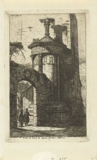 Gate at the entrance of the monastery of French Capuchins in Athens