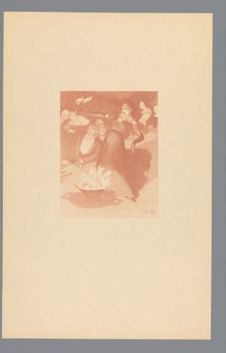 Woman with Drink and Fire
