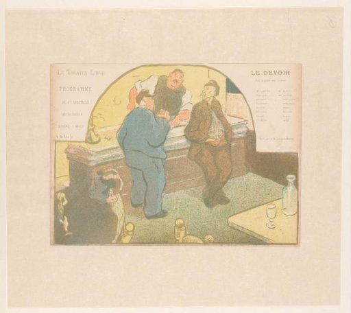 Four Men in a Bistro