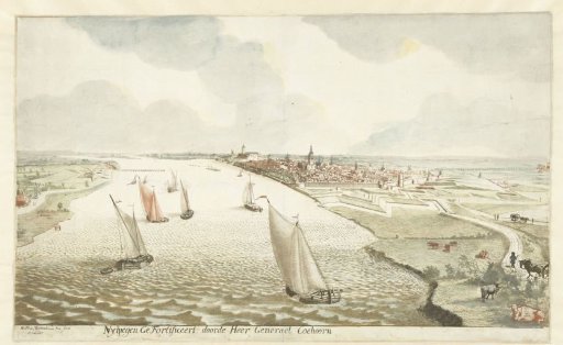 View of the fortifications near Nijmegen on the Waal