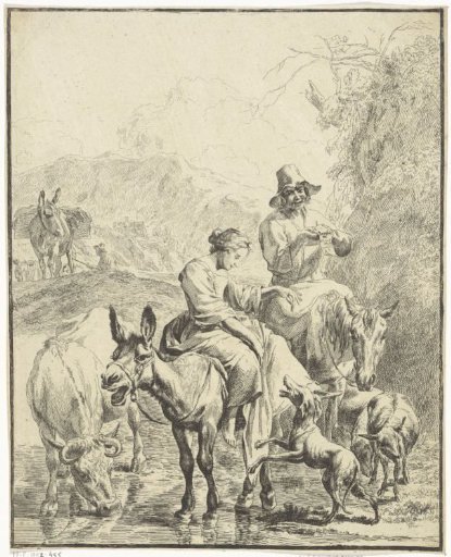 Shepherdess on a Donkey