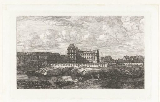 Louvre on the bank of the Seine in Paris