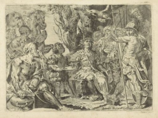 Field marshal with his retinue