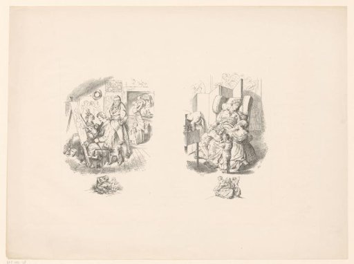 Artist in His Workshop and on His Deathbed