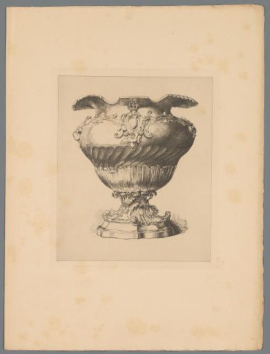Front view of a large oval vase