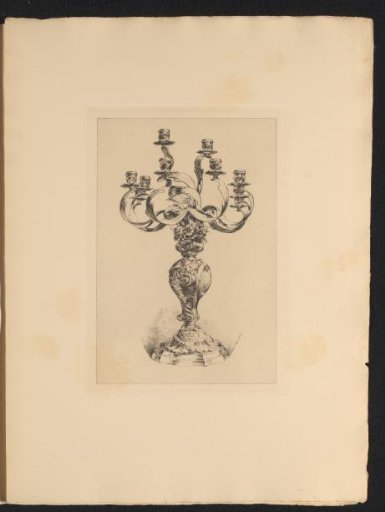 Twelve-armed silver candelabrum