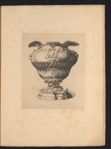 Front view of a large oval vase