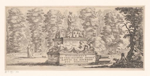 Title print with park landscape