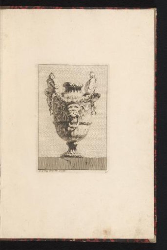 Vase with lion's head and two mermaids