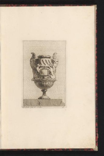 Vase with two masks and two sphinxes