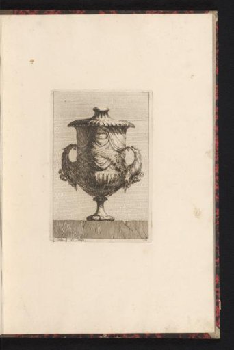 Vase with two eagles and a woman's bust