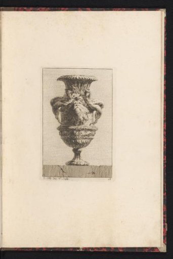 Vase with a Merman and Mermaid on Either Side of a Lion's Head