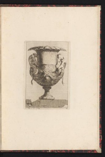 Vase with Two Mermen and a Lion's Head