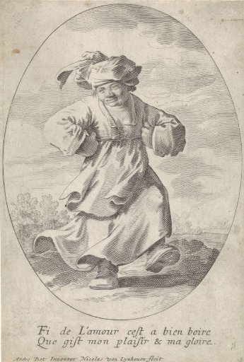 Dancing peasant woman