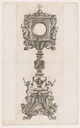 Monstrance with cherubim and putti
