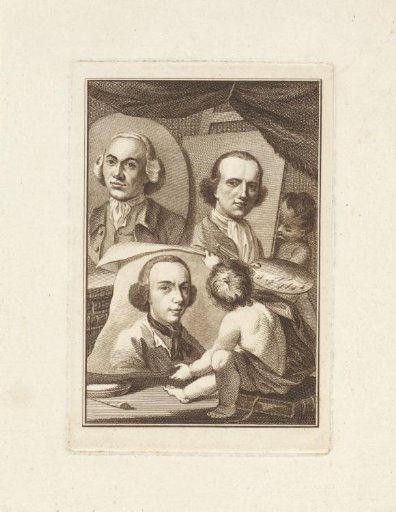 Portraits of Izaak Schmidt, Jurriaan Andriessen, and Reinier Vinkeles