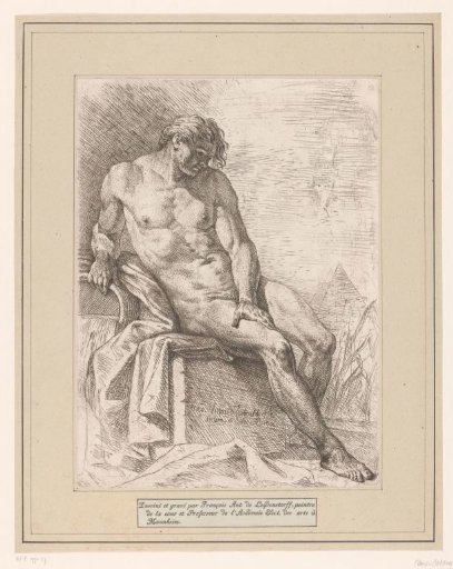 Seated male nude