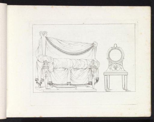 Bed and dressing table