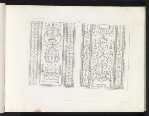 Two ornamental wall panels