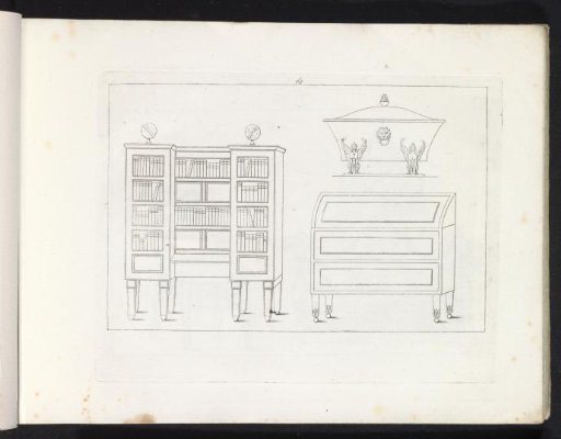 Two cabinets and a bowl