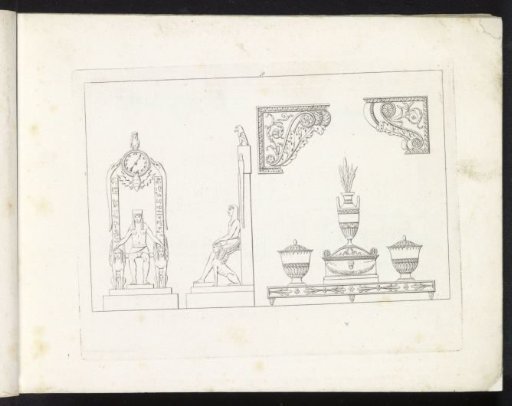 Three basins, a griffin and a cabinet