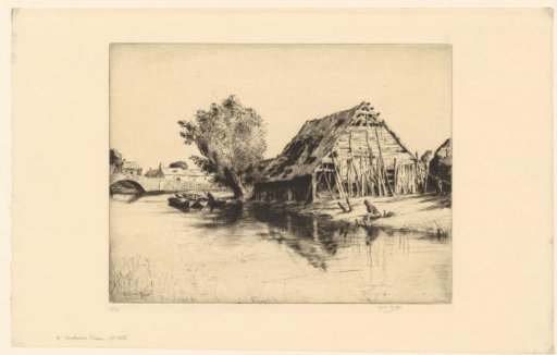 Barn by a river at Hungerford