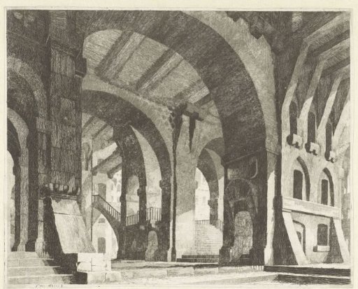 High space with round arches