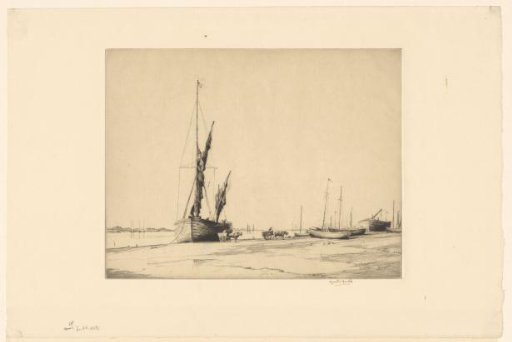 Fishing boats being unloaded in West Mersea