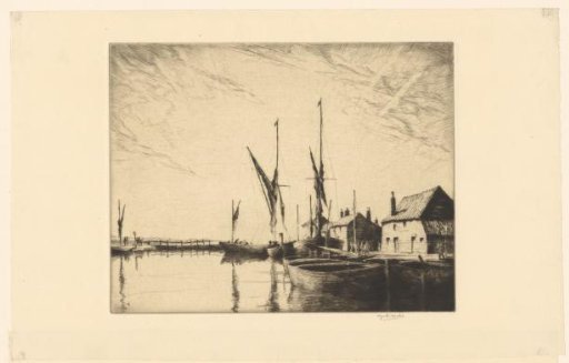 Sunset at the harbour of Heybridge Basin