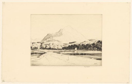 Mountain landscape with a lake