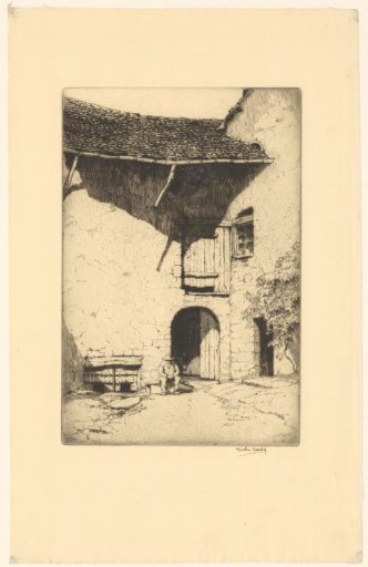 Courtyard in Mouthier-Haute-Pierre