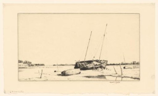 Weathered boats on the shore at Bosham