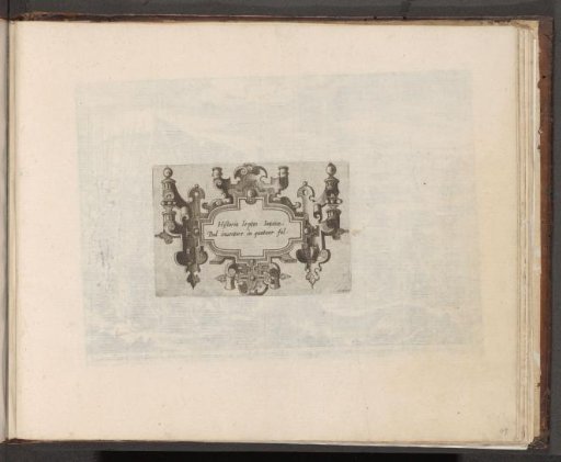 Cartouche with scrollwork
