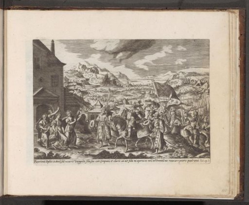 Jephthah is welcomed by his daughter