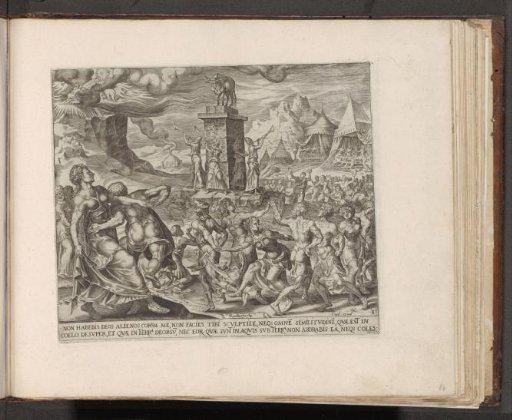 Israelites dancing around the golden calf