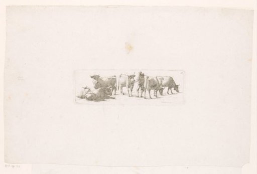 Shepherd with Six Cattle