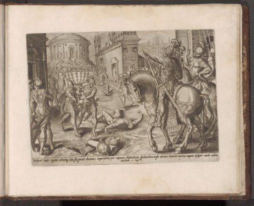 Antiochus Epiphanes plunders the temple of Jerusalem