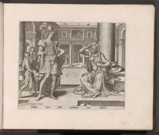 Absalom speaks to the lamenting Tamar
