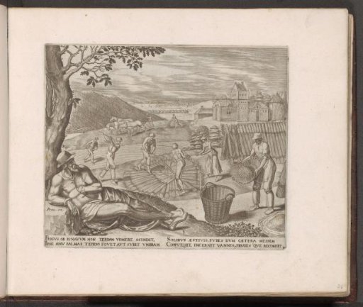 The Idler Lying Under a Tree During the Harvest