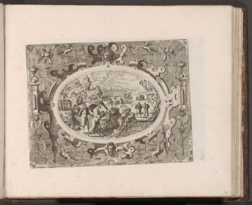 Elijah strikes the water with his mantle and divides the waters of the Jordan