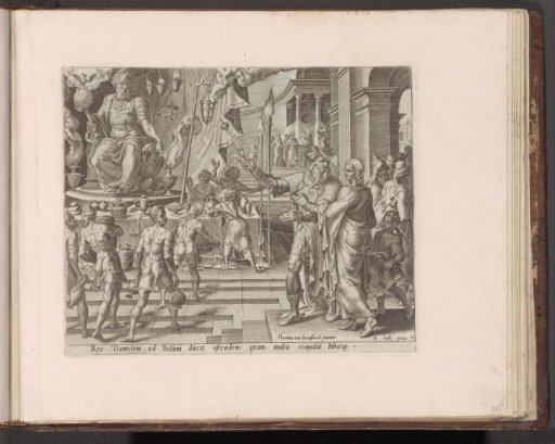 King Cyrus Shows Daniel the Image of the God Bel