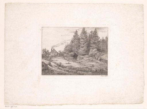 Landscape with a Log Cabin and Pine Forest