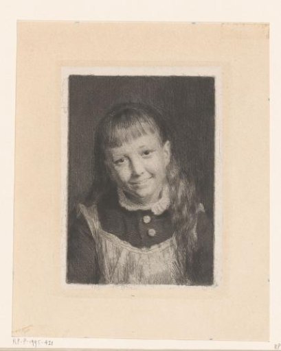 Girl's head with long hair