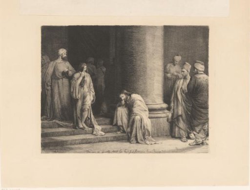 Christ in the Temple, Writing on the Ground with His Finger: He Who Is Without Sin...