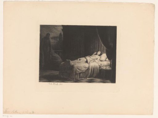 Death as a lady, with an adorer